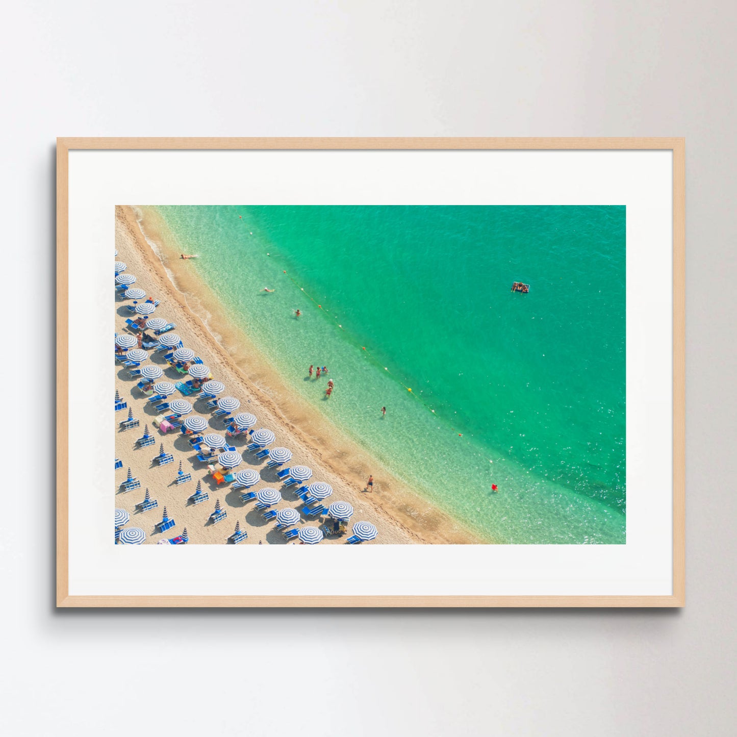 aerial view of beach with people