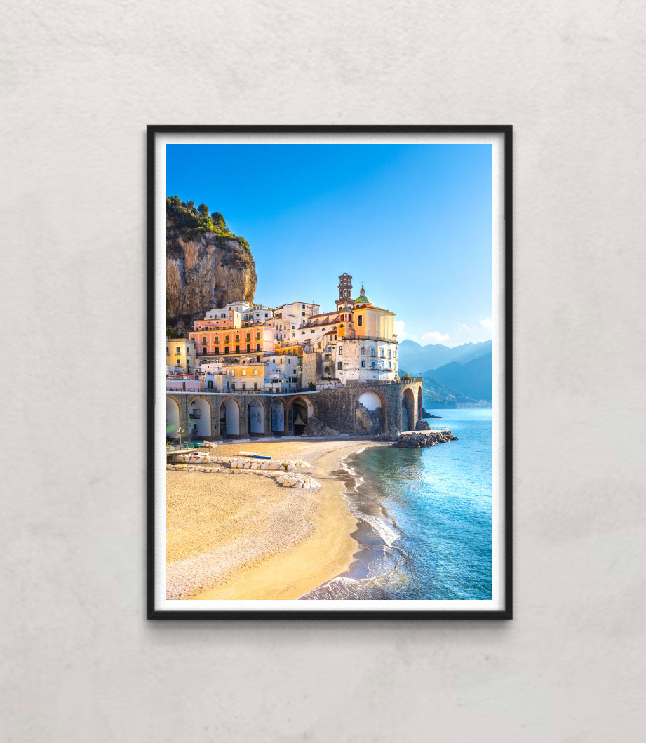 Morning view of Amalfi cityscape, Italy