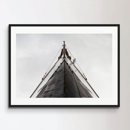 Bow of a wooden sail boat