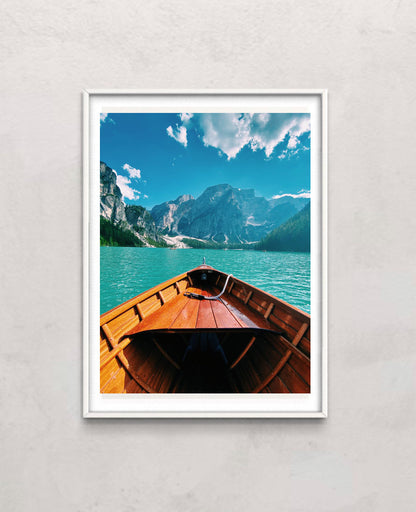 View of Braies Lake from Boat