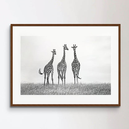 Giraffes in the Mara plains Poster