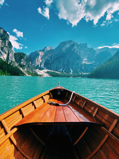 View of Braies Lake from Boat