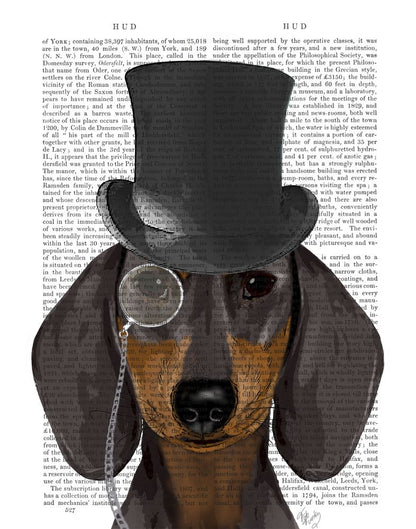 Dachshund Formal Hound and Hat