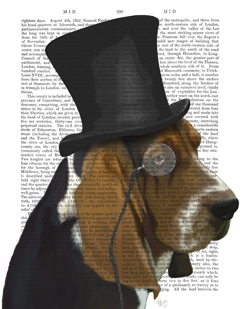 Basset hound 2024 wall art