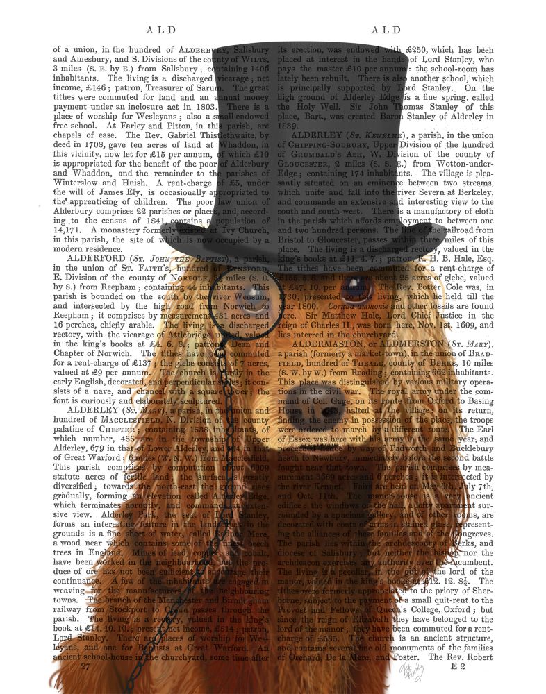 Cocker Spaniel Formal Hound and Hat