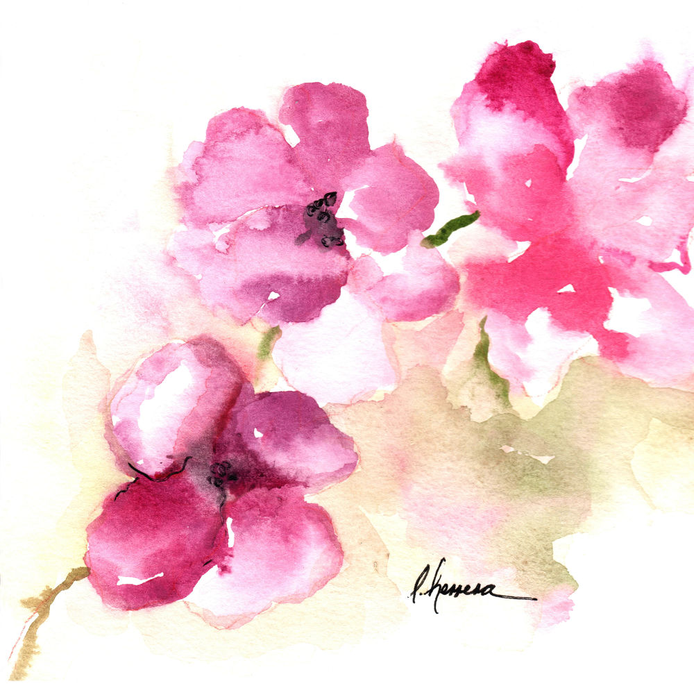 Watercolor Poppies III