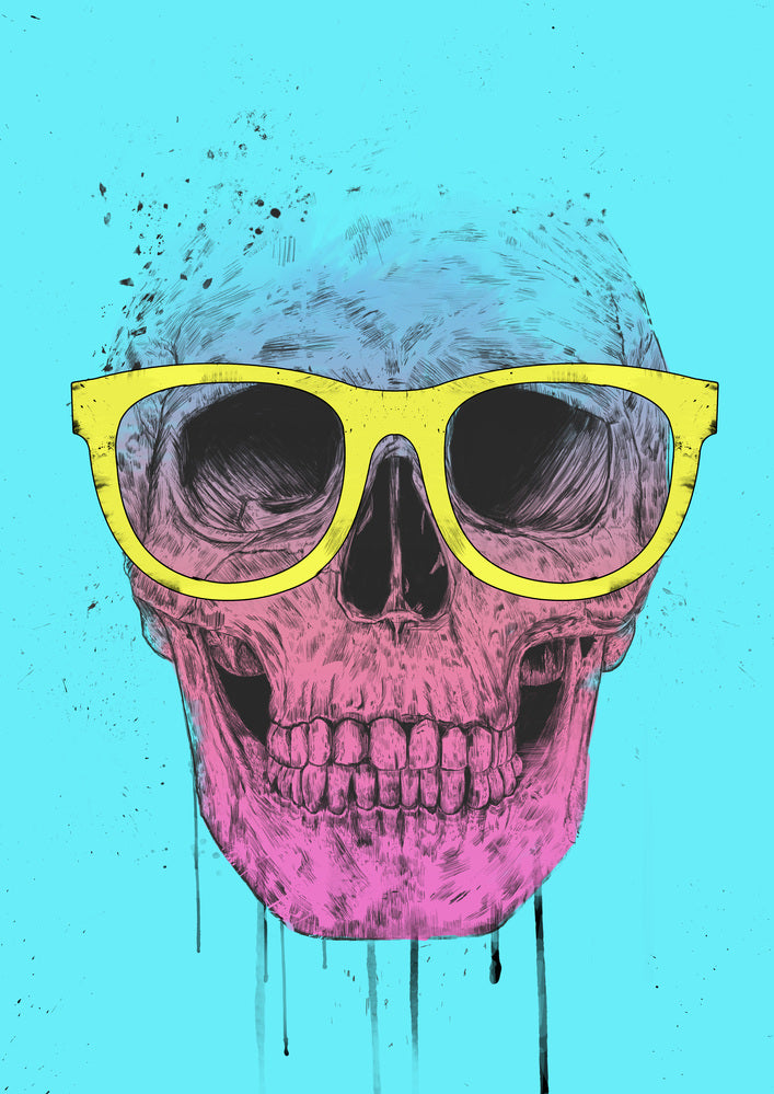 Skull with glasses on sale