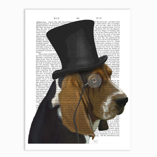 Basset Hound Formal Hound and Hat