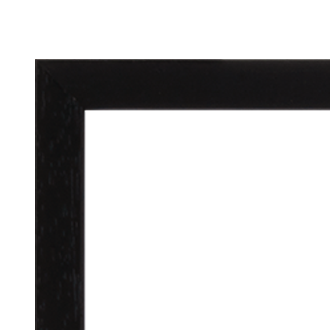 Square thin black wooden frame