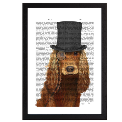 Cocker Spaniel Formal Hound and Hat