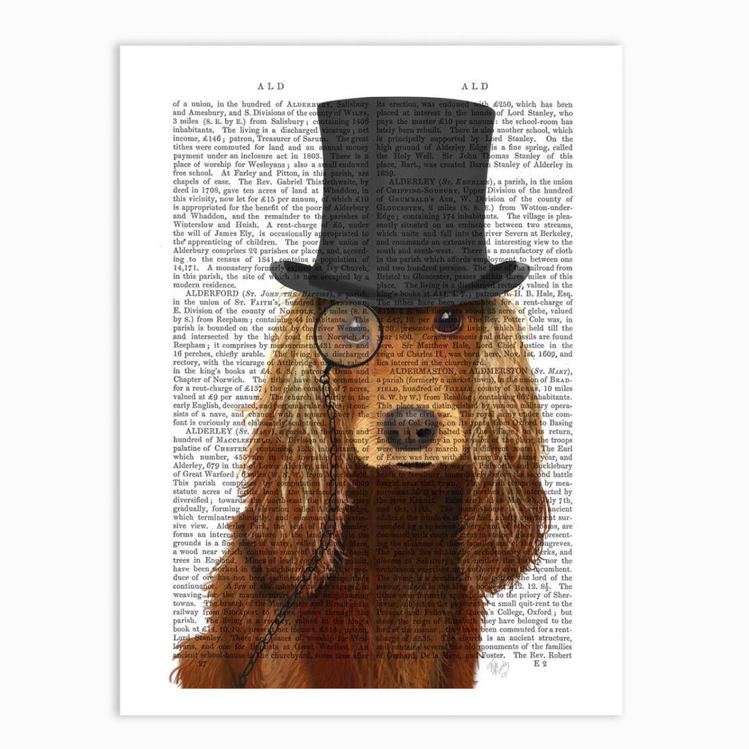 Cocker Spaniel Formal Hound and Hat