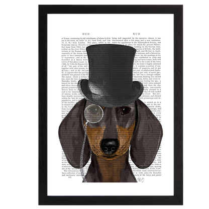 Dachshund Formal Hound and Hat