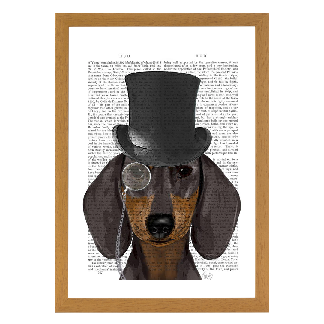 Dachshund Formal Hound and Hat