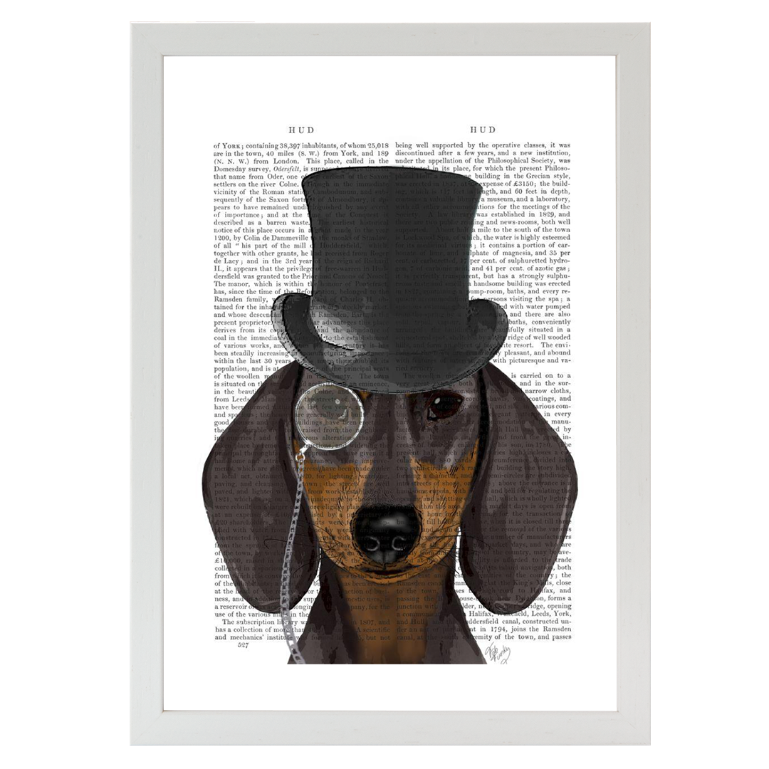 Dachshund Formal Hound and Hat