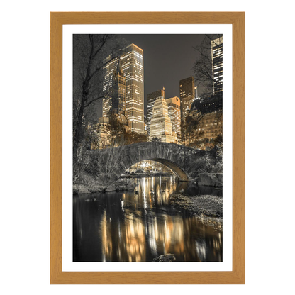 Evening view of Central Park in New York City