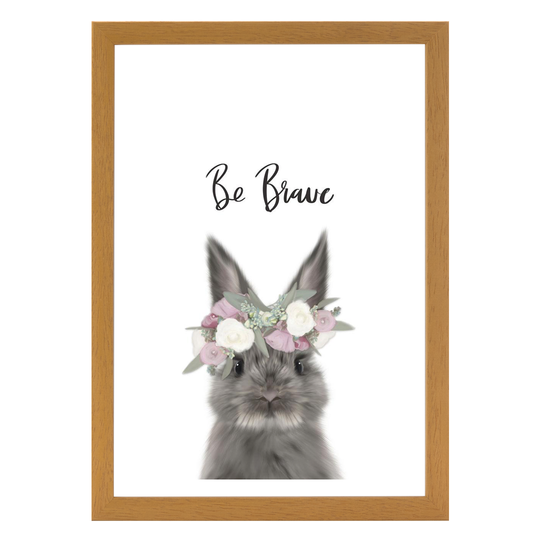 Floral Bunny Be Brave