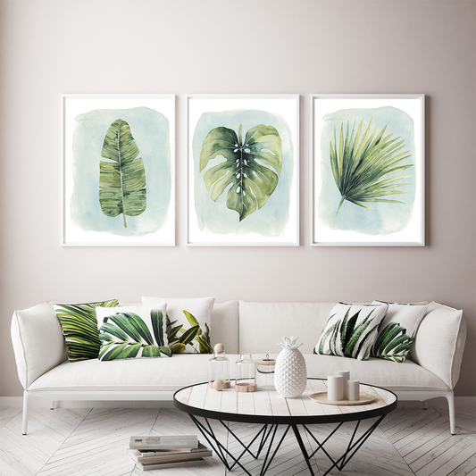 Paradise Palm Leaves I, II & III set