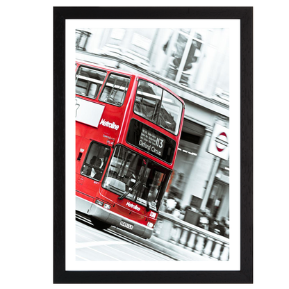 London, Double-Decker bus on road