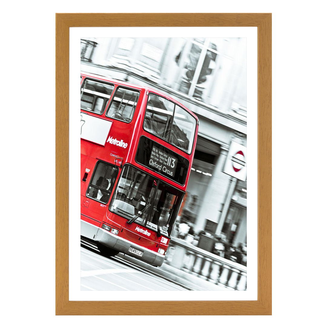 London, Double-Decker bus on road