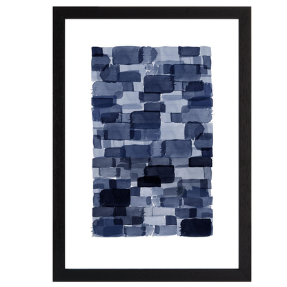 Navy Blue Watercolor Block