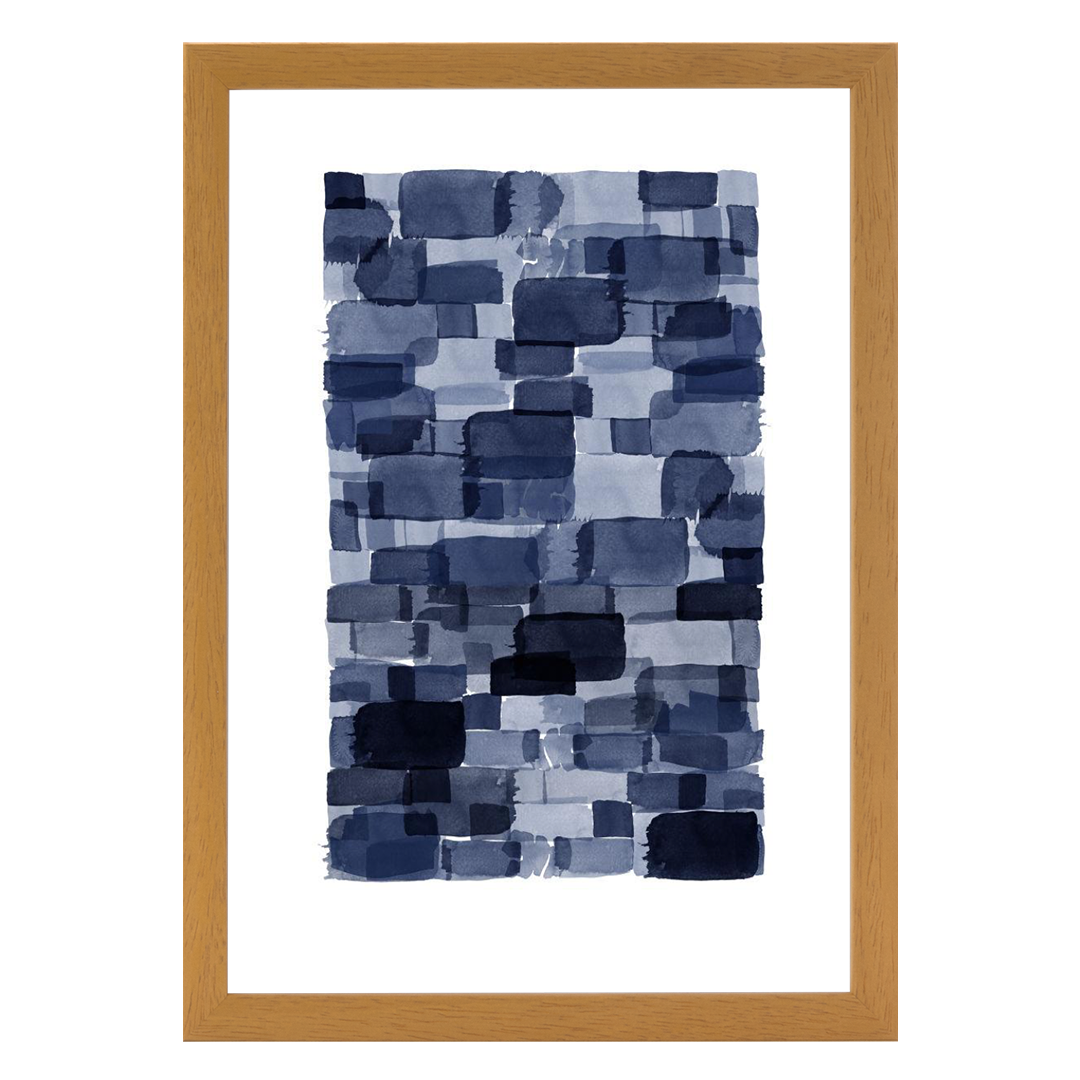 Navy Blue Watercolor Block