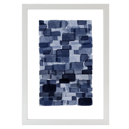 Navy Blue Watercolor Block