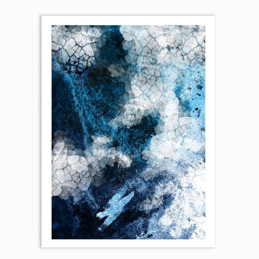 Navy White Abstract