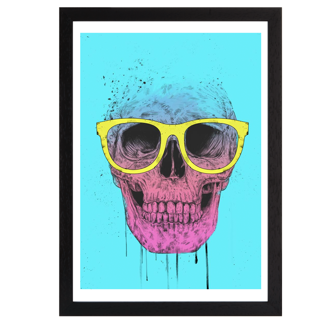 Pop Art Skull With Glasses