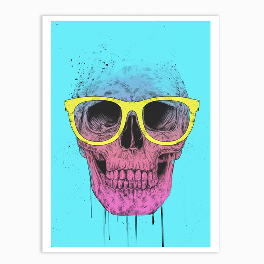 Pop Art Skull With Glasses