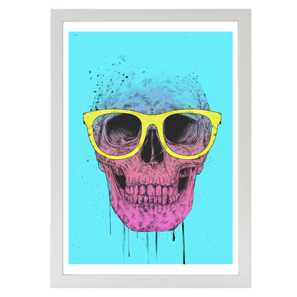 Pop Art Skull With Glasses