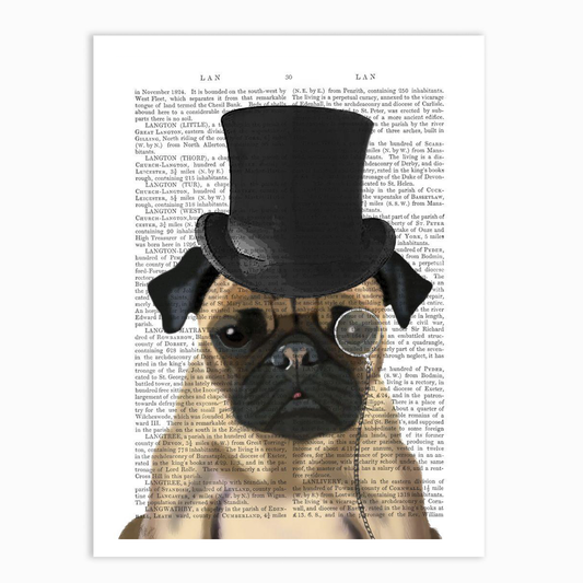 Pug Formal Hound and Hat