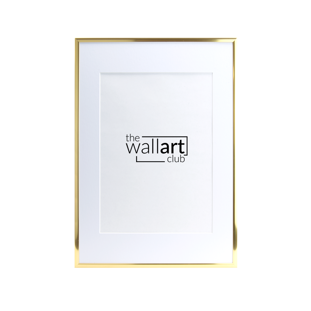 Thin Gold frame with thick white mount