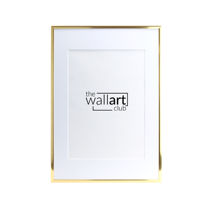 Thin Gold frame with thick white mount