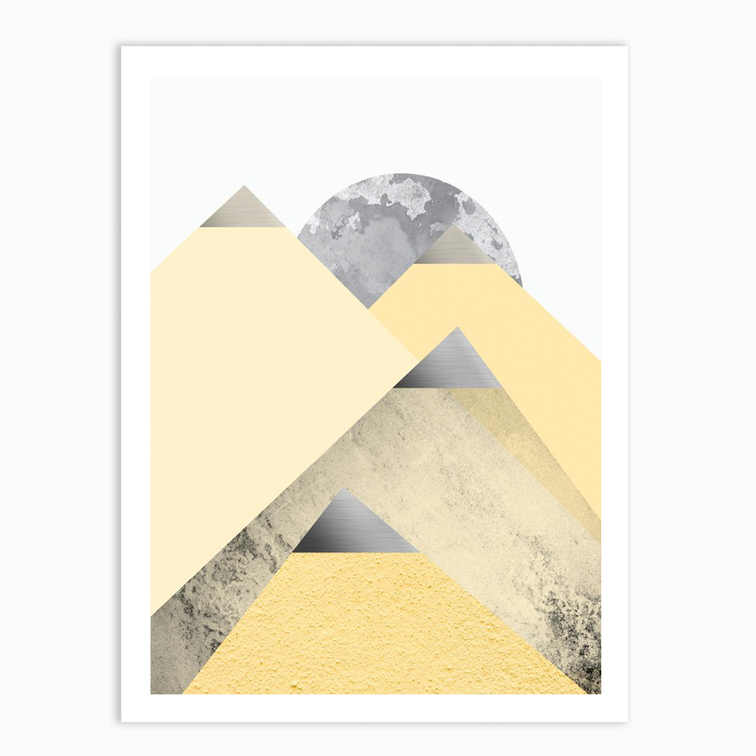 Yellow and Grey Mountains 2