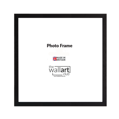 Black wooden square frame gallery wall bundle - 9 frames x50cmx50cm