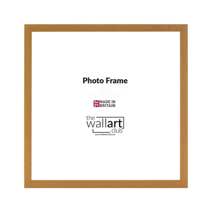 Oak wooden square frame gallery wall bundle - 9 frames