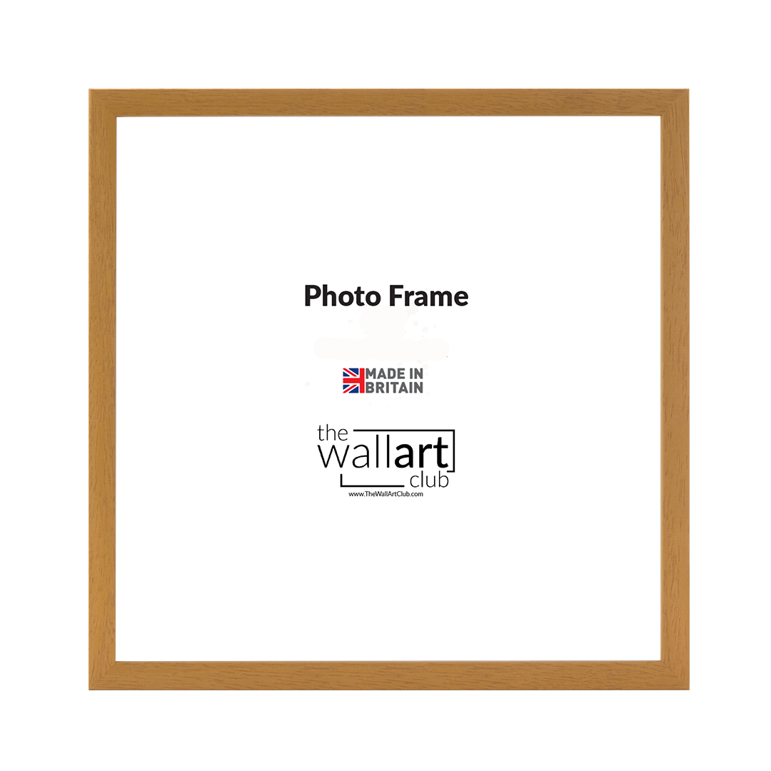 Oak wooden square frame gallery wall bundle - 6 frames